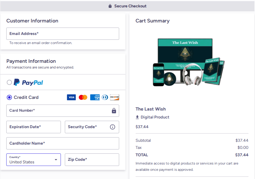 The Last Wish Checkout